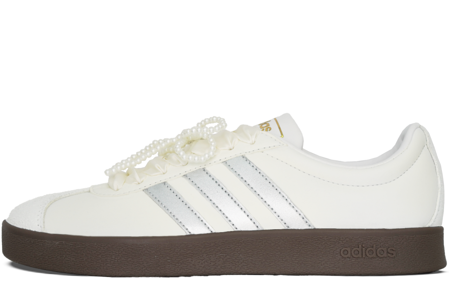 Adidas Adidas VL COURT 2.0 Slip Resistant Slip Resistant Low top Skateboard Shoes Unisex Moon White