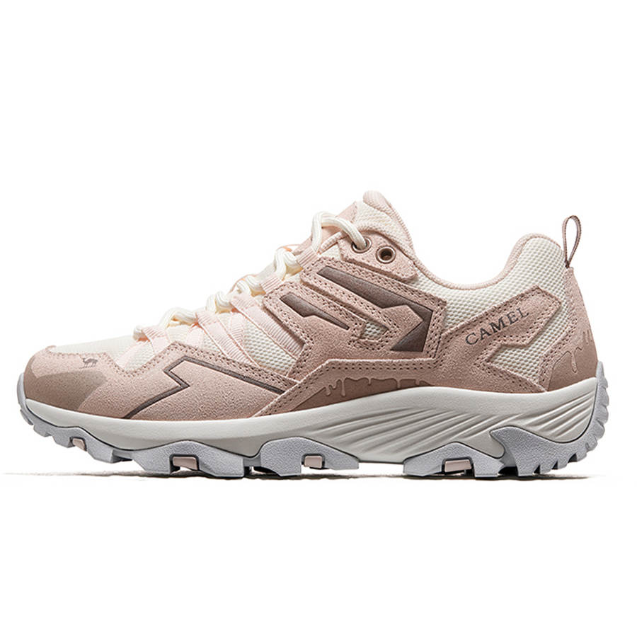 CAMEL Kunlun Mountain 2 Cushioning Grip Low top Hiking Shoes Women's White Pink Brown