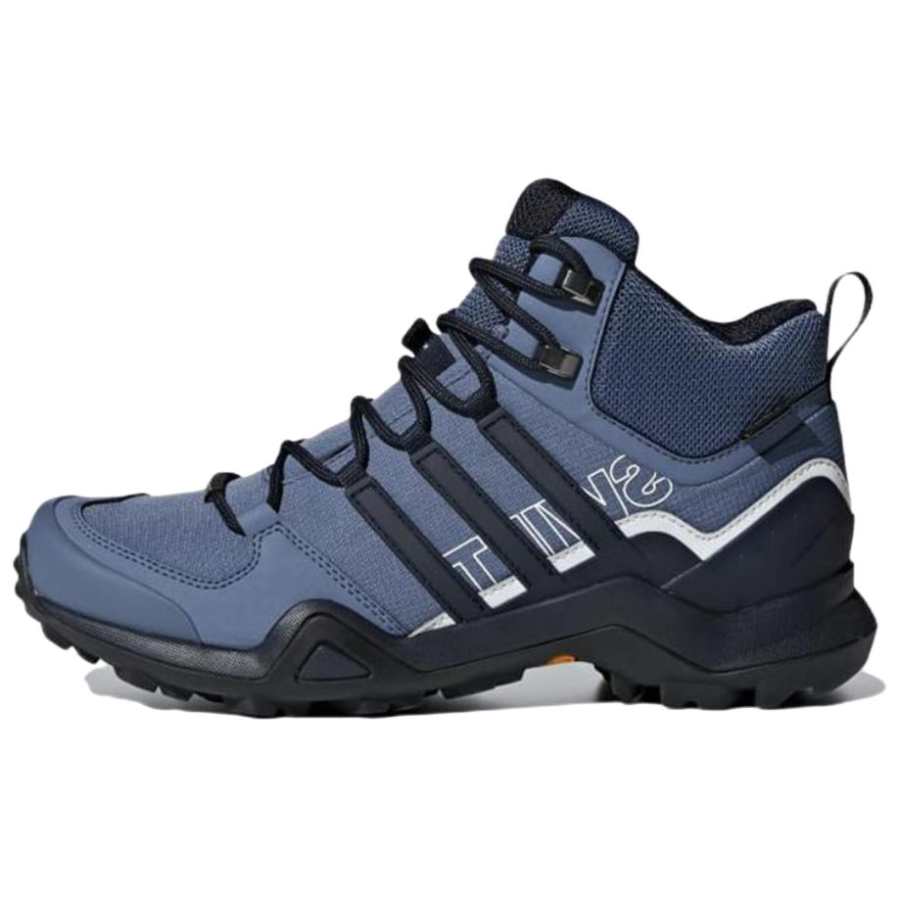 Adidas Adidas Terrex SwiftTerrex Swift R2 Mid GTX Abrasion Resistant Mid top Hiking Shoes Women's Blue Black