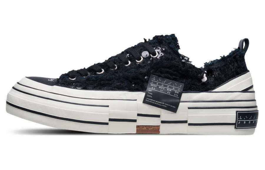 XVESSEL VESSEL Low top Canvas Shoes Unisex Black