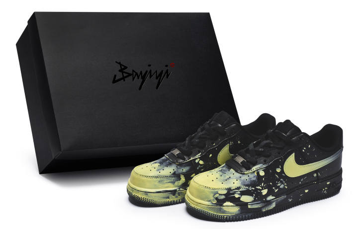 Nike Nike Air Force 1 07 811 Manufacturing, Crazy Graffiti Yellow, Special Shoe Box Slip Resistant Abrasion Resistant