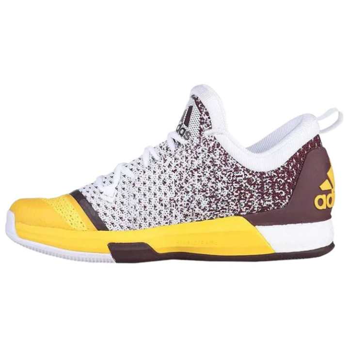 Adidas Adidas Crazylight Boost 2.5 Low top Basketball Shoes Men's White brown yellow