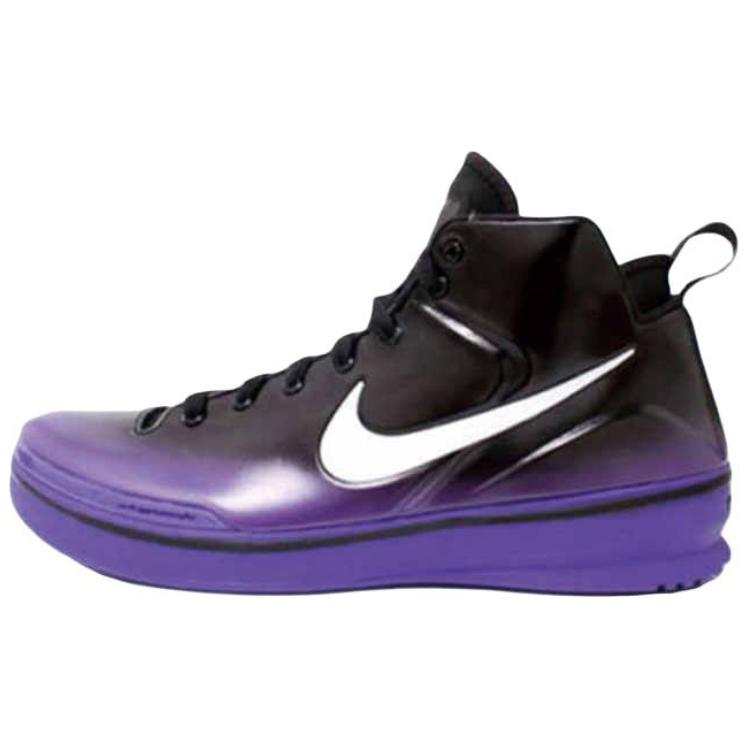 Nike Nike Slip Resistant Abrasion Resistant Mid top Basketball Shoes Men's Black Purple