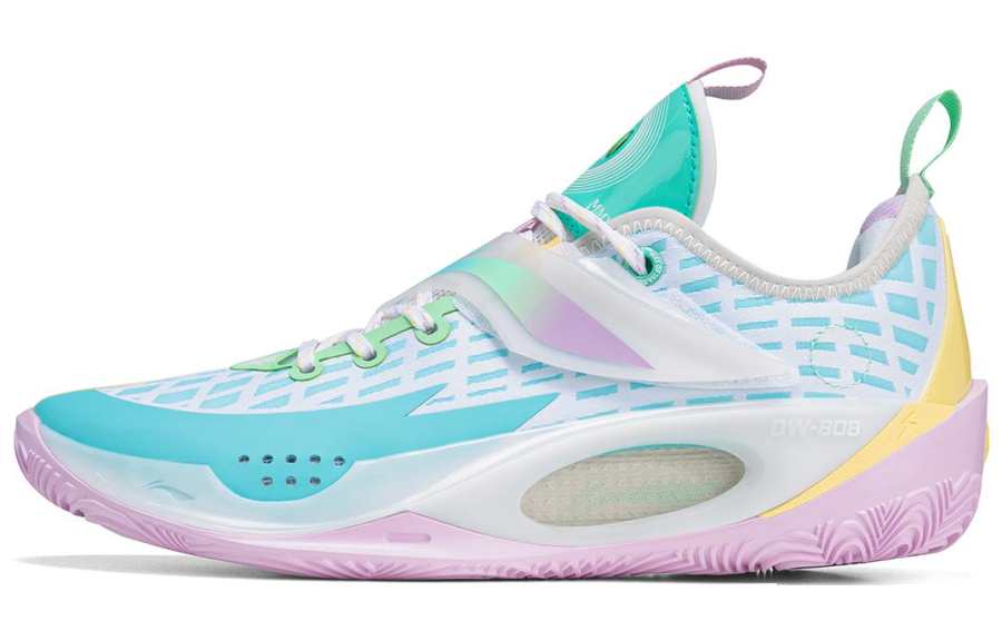 Li-Ning Li Ning Wade 808 2 Cushioning Slip Resistant Abrasion Resistant Low top Basketball Shoes Men's White Blue