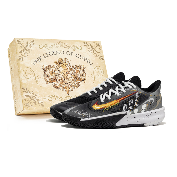 Nike Nike Precision 7 Box, Goku Cushioning Low top Basketball Shoes Men's Black Gold