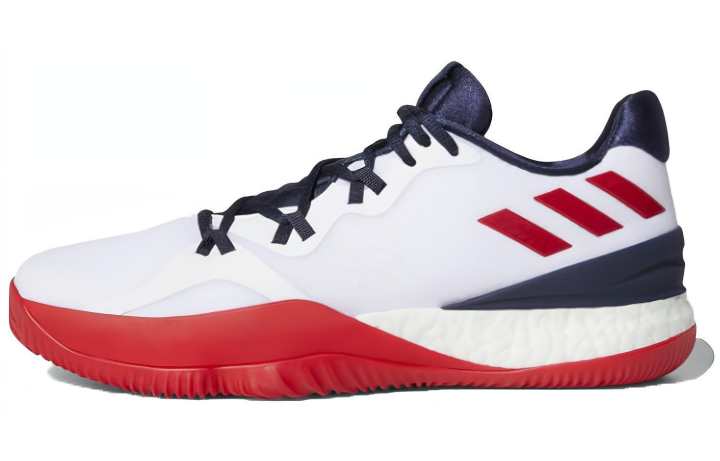 Adidas Adidas Scarpe Crazy Light Boost 2 Breathable Low top Basketball Shoes Men's White Blue Red