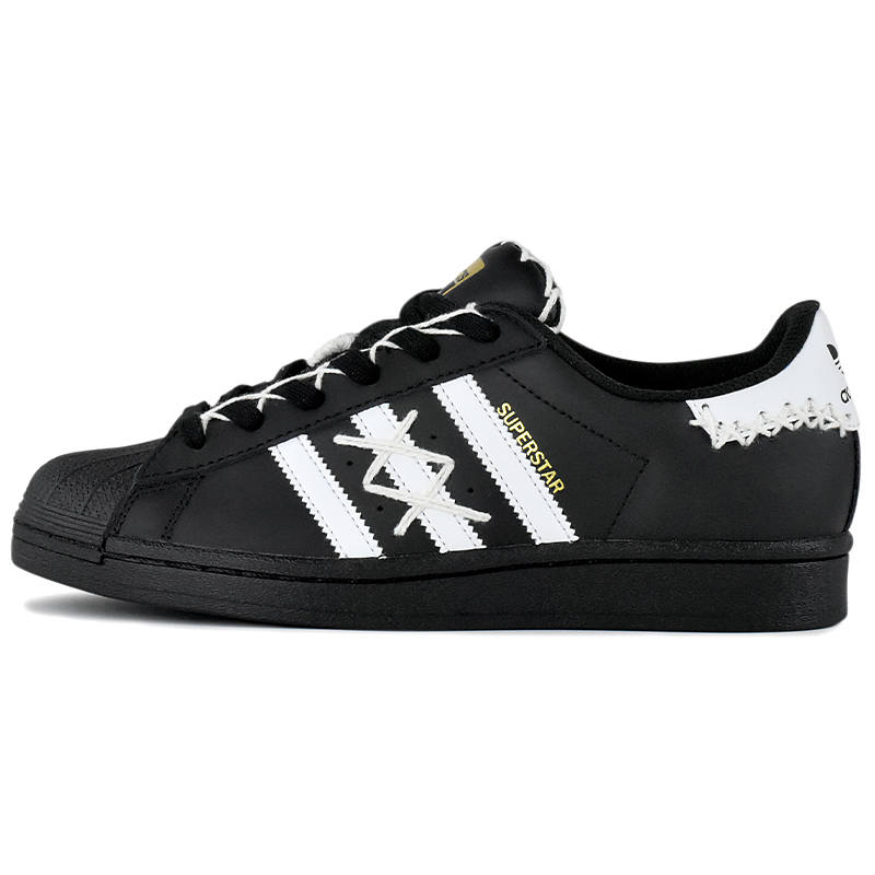 Adidas Originals SUPERSTAR Low top Skateboard Shoes Unisex Black White