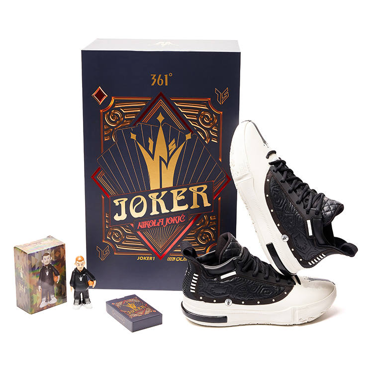 361° Joker Nikola Jokić The Legend Basketball Shoes Men's High Top Obsidian Black/Feather White