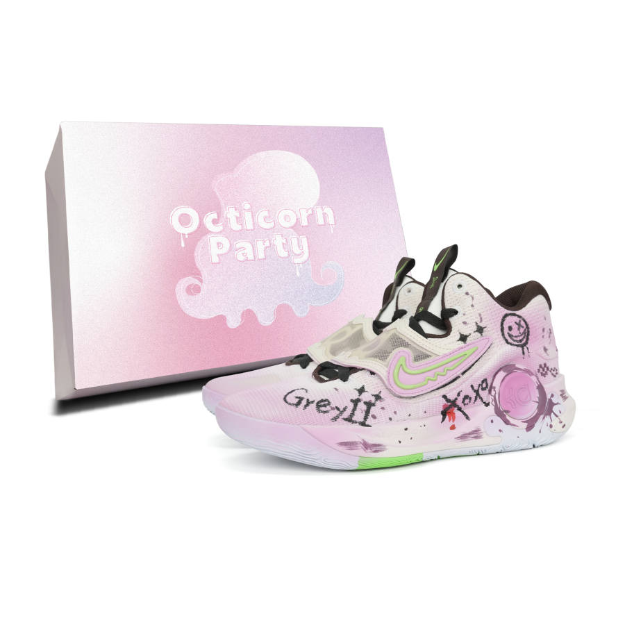 Nike Nike KD Trey 5 X Cushioning, Wear Resistant Low top Basketball Shoes Men's White Pink