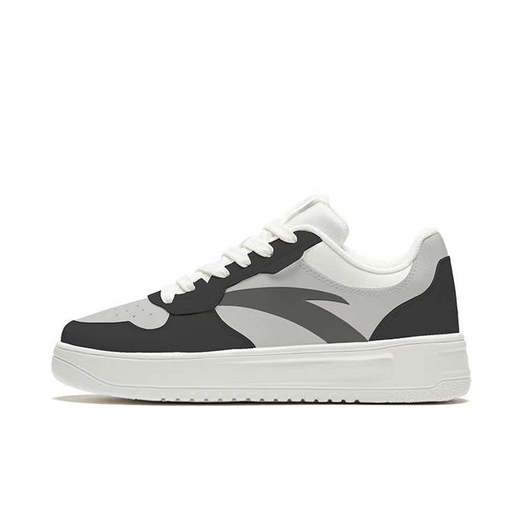 Anta Life Collection Slip Resistant, Abrasion Resistant, Lightweight Low top Skateboard Shoes Men's Black Gray