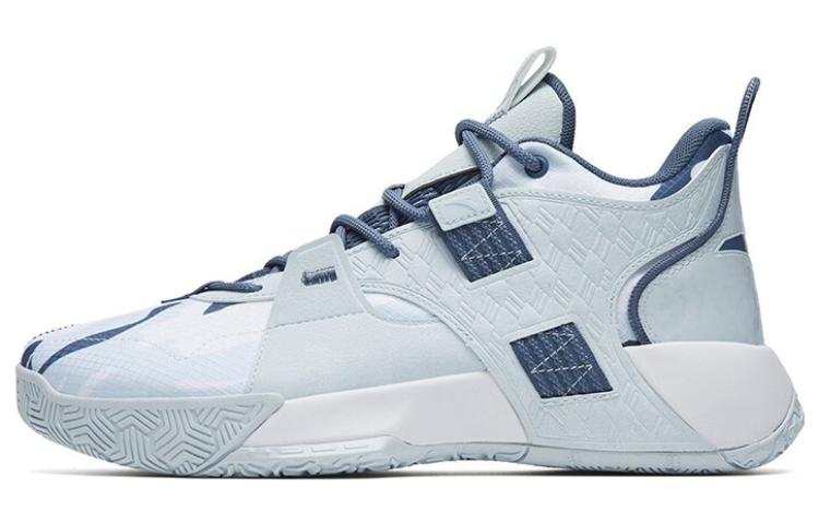 Anta Sui Yi 2 Mountain Textile, Synthetic Leather Cushioning Slip Resistant Abrasion Resistant Mid top Basketball Shoes