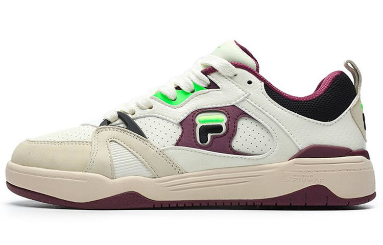FILA FUSION Smash Leather Low top Vintage Basketball Shoes Women's White Purple