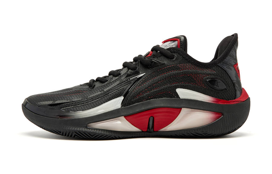 QIAODAN Poisonous Fangs 4.0 Demon Low top Basketball Shoes Men's Black Red