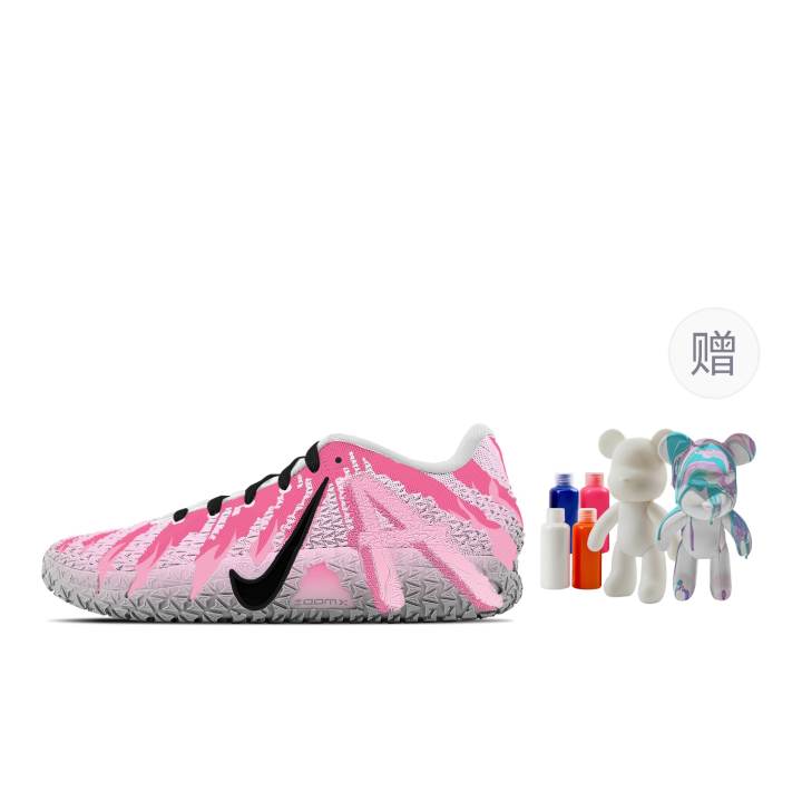 Nike Nike Ja Morant 3 Flame, Fluid Bear Abrasion Resistant Low top Basketball Shoes Unisex Blue Pink