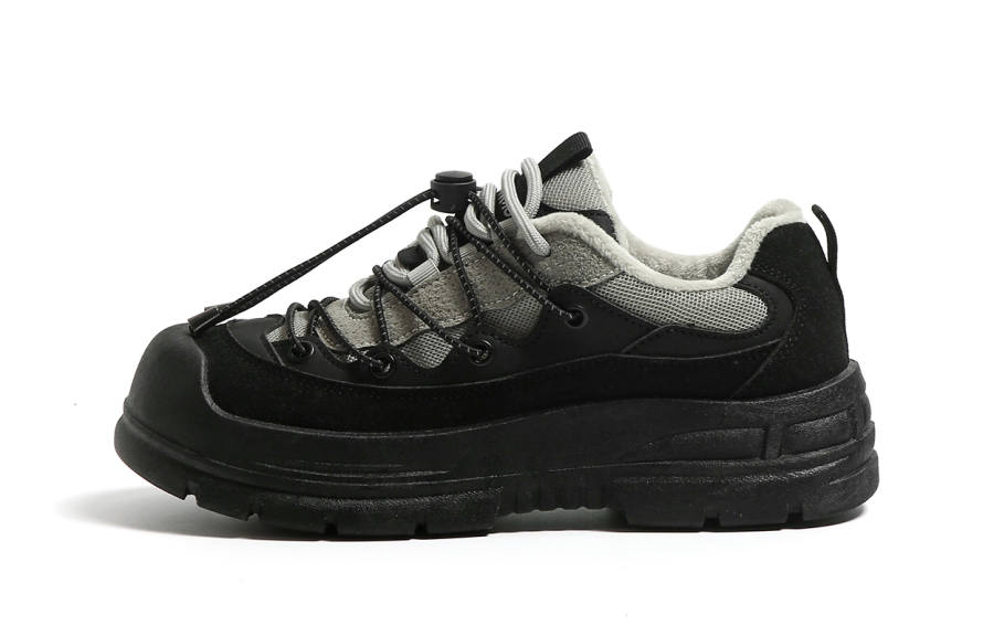 HUANQIU Abrasion Resistant Coverage Thermal Low top Mountaineering Shoes Women's Black Gray