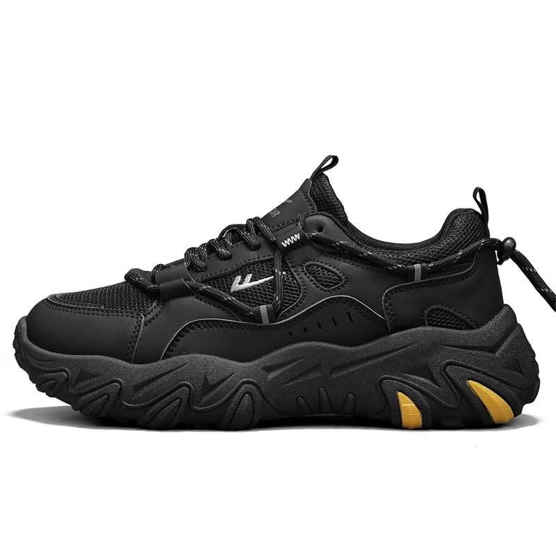 Warrior Synthetic Leather Low top Hiking Shoes Men's Black