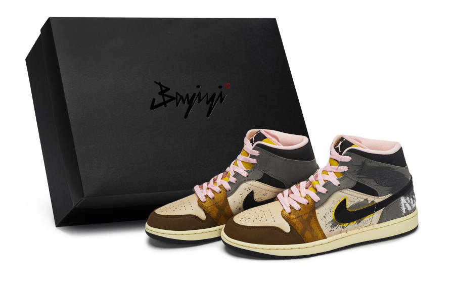 Jordan Jordan Air Jordan 1 811 Manufacturing, Cliff Shadow, Special Shoe Box Abrasion Resistant Mid top