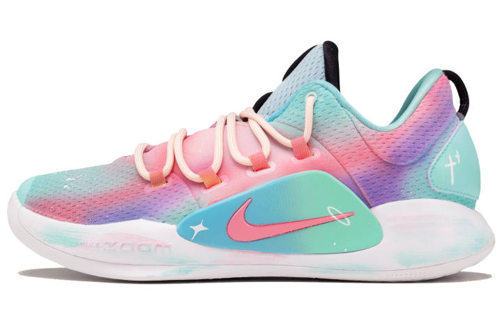 Nike Nike Hyperdunk X Abrasion Resistant Low top Basketball Shoes Men's Pink Purple Green