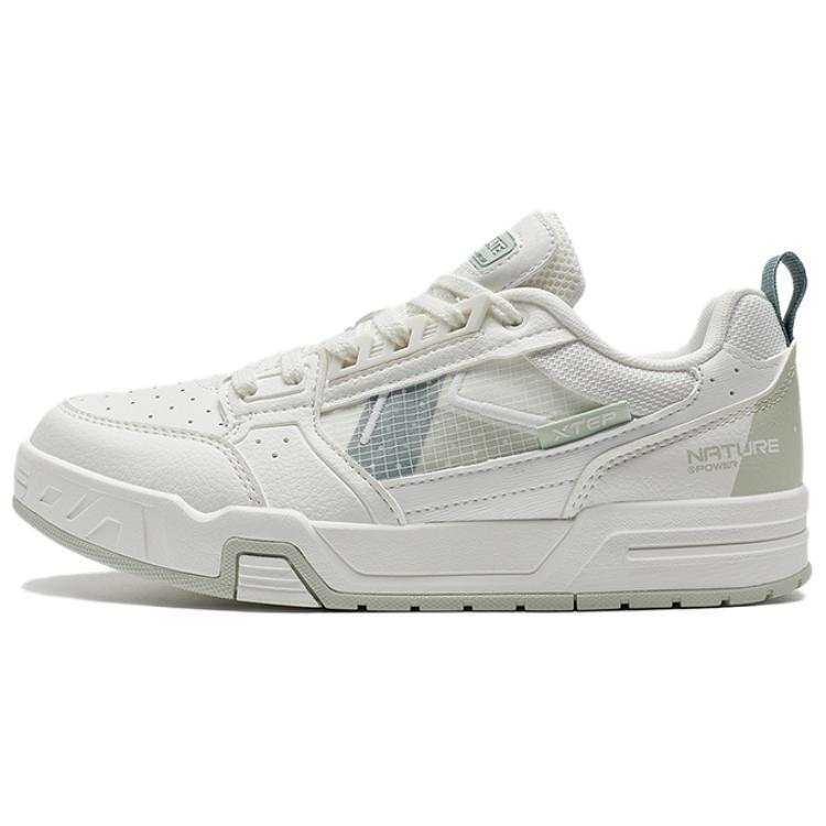 XTEP Tianji IV Slip Resistant Low top Skateboard Shoes Women's White Green