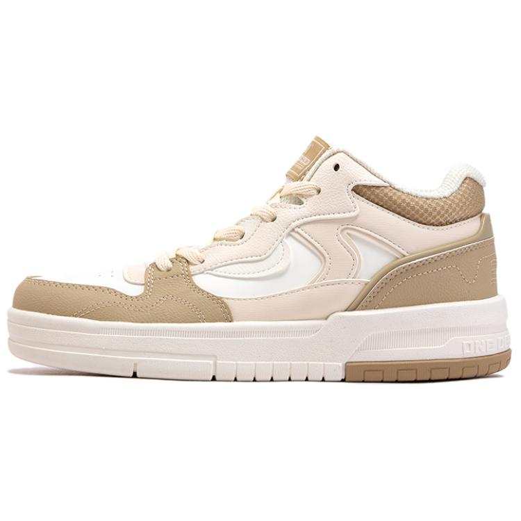 361° Slip Resistant Abrasion Resistant High top Skateboard Shoes Women's Beige Brown