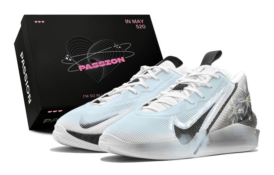 Nike Nike G.T. Jump Academy Ink Wash Daisy, Hand Drawn, Graffiti Abrasion Resistant High top Basketball Shoes Men's