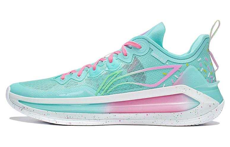 Li-Ning Li Ning Liren 3 V2 Lollipops Slip Resistant Abrasion Resistant Low top Basketball Shoes Unisex Blue