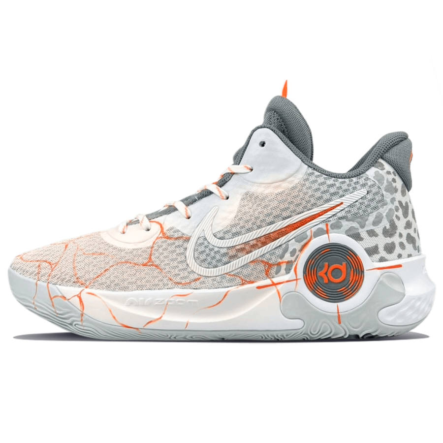 Nike Nike Trey 5 Comfortable Cushioning Slip Resistant Abrasion Resistant Mid top Basketball Shoes Unisex Orange Gray