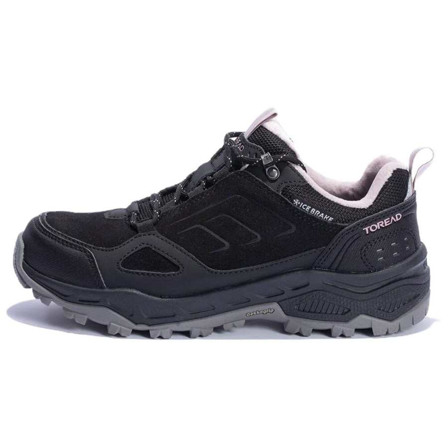 TOREAD Outdoor Sports Slip Resistant Lightweight Non slip Lightweight Low top Hiking Shoes Women's Black Pink