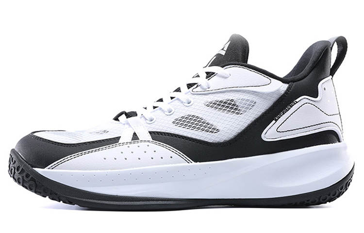 PEAK Cushioning Mid top Performance Basketball Shoes Men's White Black