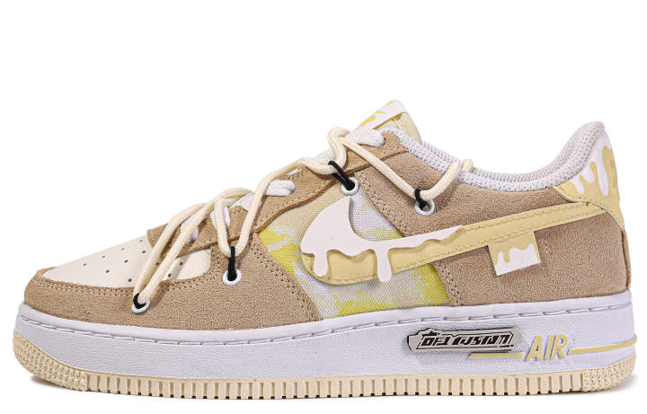 Nike Nike Air Force 1 Low top Skateboard Shoes Women's Yellow White