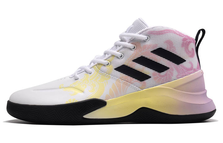 Adidas Adidas OwnTheGame Mesh, Synthetic Leather Cushioning Slip Resistant Abrasion Resistant Mid top