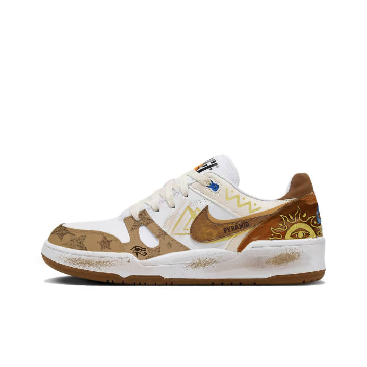 Nike Nike Full Force Low top Skateboard Shoes Men's Tan White Tan