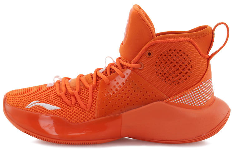 Li-Ning Li Ning SONIC 8 High top Slip Resistant Abrasion Resistant Basketball Shoes Men's Carrot Orange