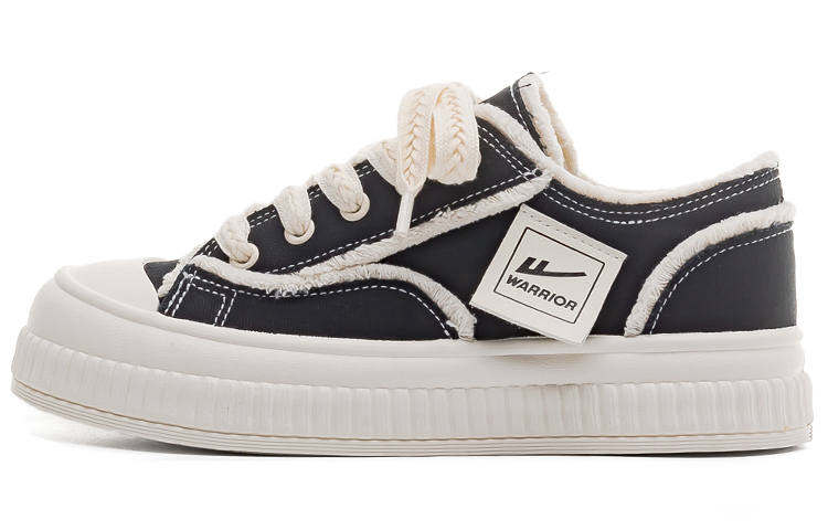 Warrior Low top Canvas Shoes Women's Black Beige