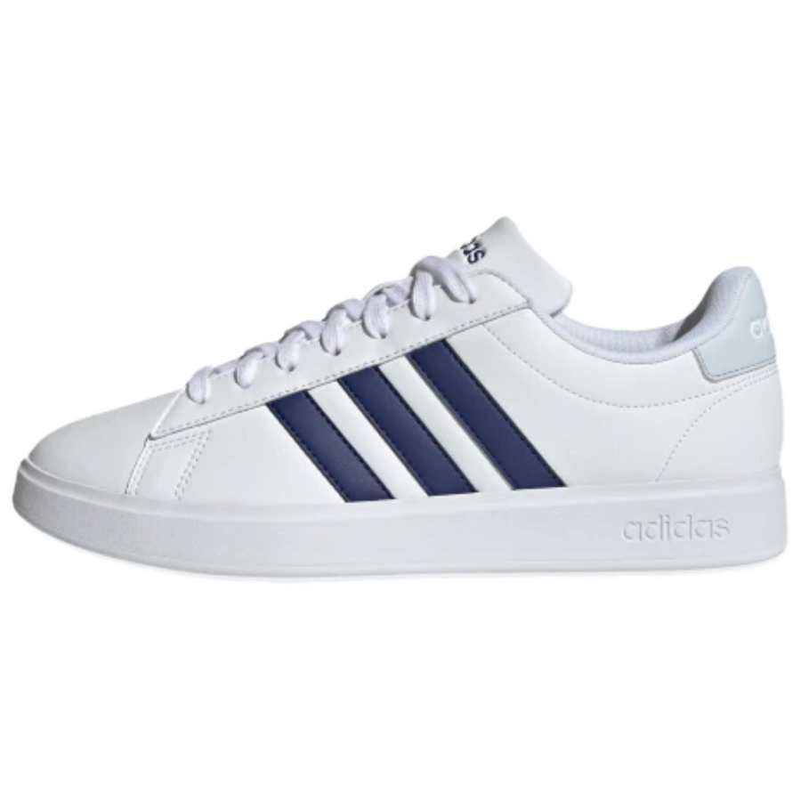 Adidas Adidas GRAND COURT Slip Resistant Abrasion Resistant Low top Skateboard Shoes Men's White Blue