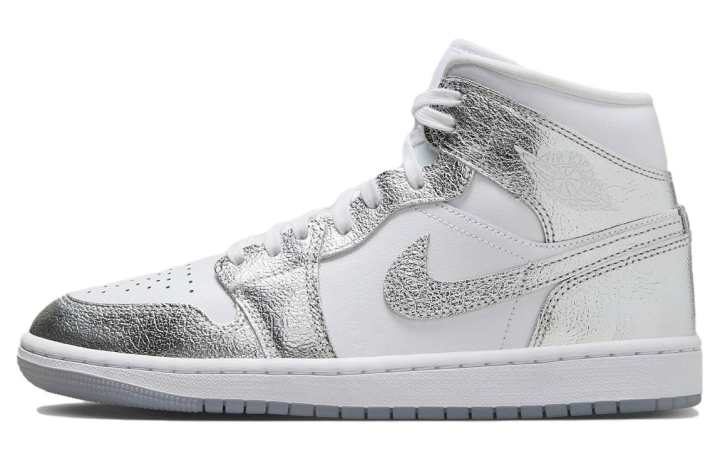 Jordan Jordan 1 Mid SE Metallic Silver Women's