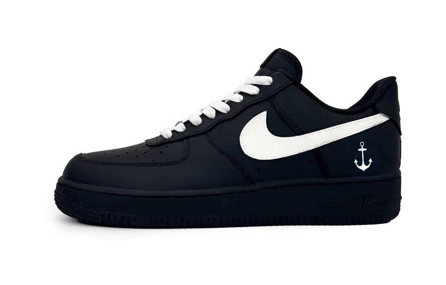 Nike Nike Air Force 1 Abrasion Resistant Low top Skateboard Shoes Unisex Black White
