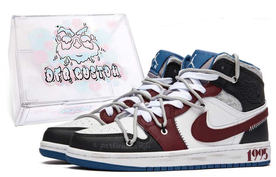 Jordan Jordan Air Jordan 1 Da Vinci Custom, Box 1995 Cushioning Slip Resistant Cushioning Slip Resistant Mid top