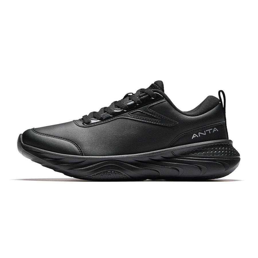 Anta Textile, Synthetic Leather Cushioning, Wear Resistant Low top Training Shoes Women's Basic Black