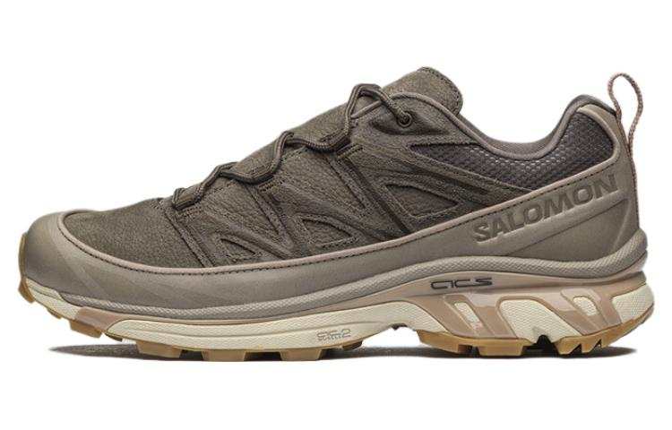 SALOMON XT 6 'Expense Leather' Comfortable Round Toe Low top Outdoor Shoes Men's Dark Coffee