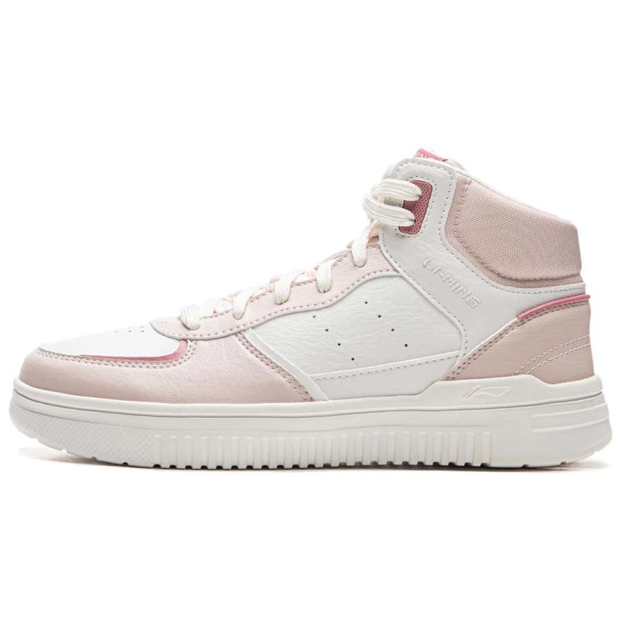 Li-Ning Li Ning Cyan Cloud HI High top Skateboard Shoes Women's White Pink