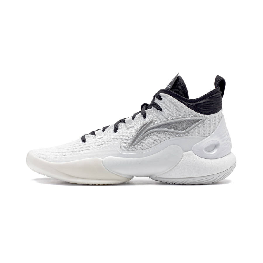 Li-Ning Li Ning YuShuai 18 Cushioning Slip Resistant Abrasion Resistant Support Rebound Mid top Basketball Shoes Men's White