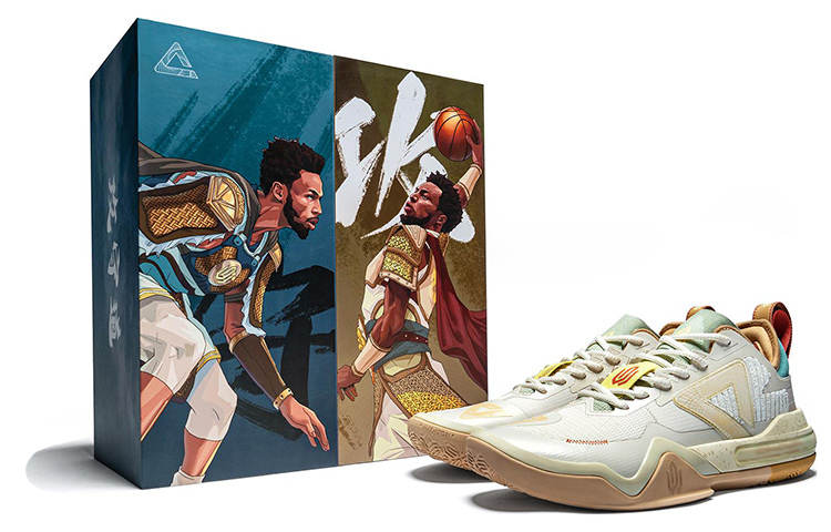 PEAK Andrew Wiggins AW1 Basketball Shoes Men's Low Top Bean Khaki