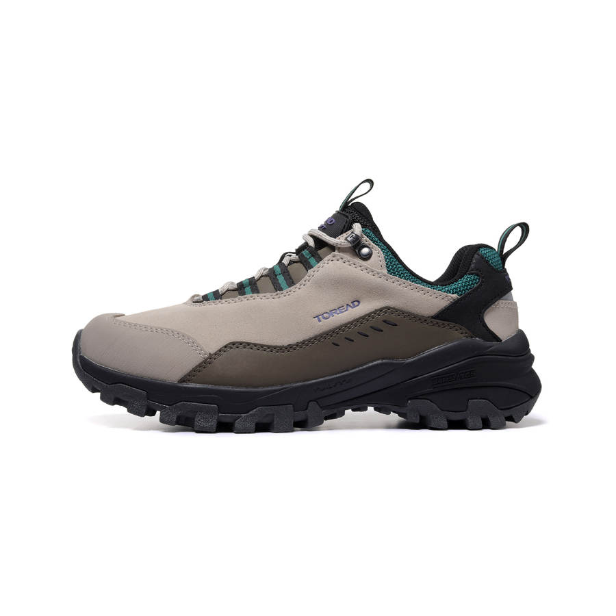 TOREAD Slip Resistant Abrasion Resistant Low top Hiking Shoes Women's Brown Black