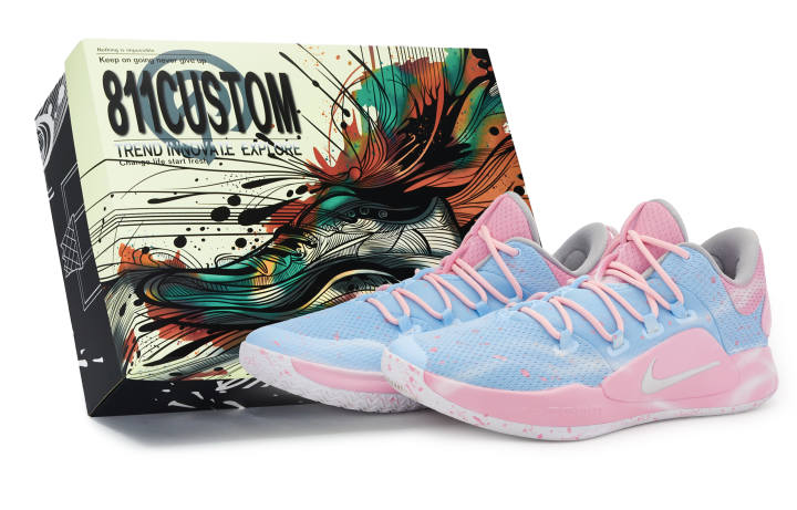 Nike Nike Hyperdunk X 811 Manufacturing, Pink Blue Beach, Special Shoe Box Cushioning Slip Resistant
