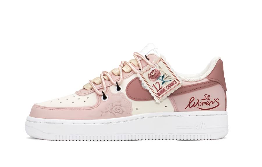 Nike Nike Air Force 1 Slip Resistant Low top Skateboard Shoes Unisex Pink