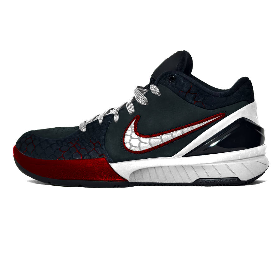 Nike Nike Zoom Kobe 4 Snakeskin Print Abrasion Resistant Abrasion Resistant Low top Basketball Shoes Unisex