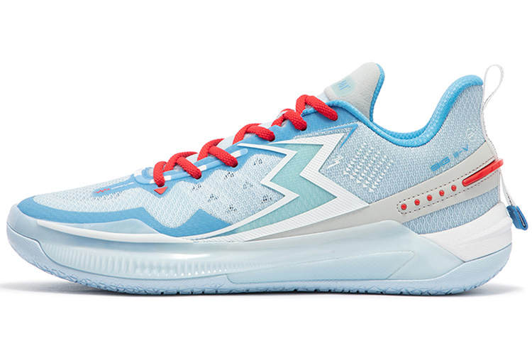 361° BIG3 5.0 Quick Basketball Shoes Unisex Low Top Glacier Blue/Virtual Red