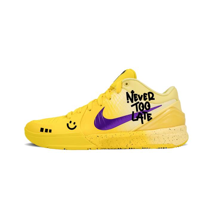 Nike Nike Zoom Kobe 4 Basketball Shoes Men's Yellow Purple Black