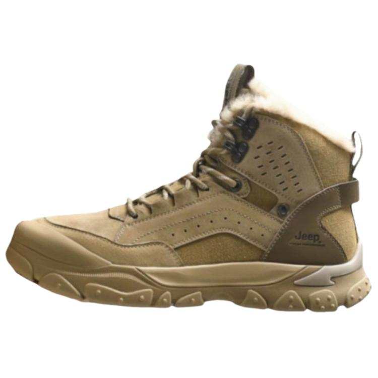 Jeep Wear resistant And Lightweight High top Mountaineering Shoes Men's Brown